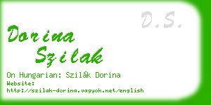 dorina szilak business card